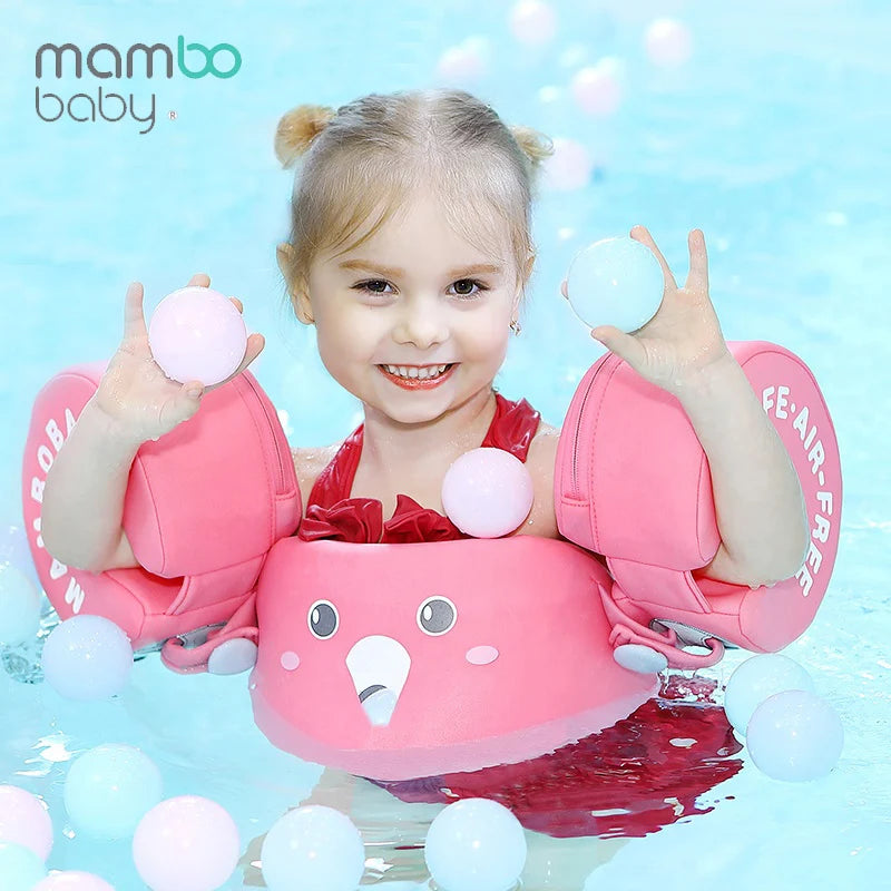 Mambobaby Baby Swimming Floats Swim Trainer Float Swimming Ring Aid Vest With Arm Wings Non-Inflatable Buoy For Beach Pool