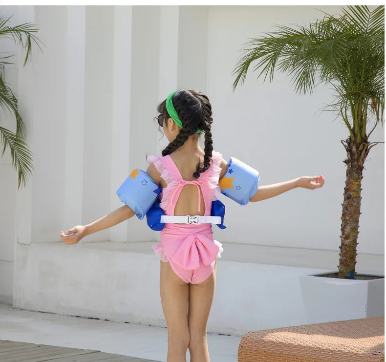 Baby Float Cartoon Arm Sleeve Life Jacket Swimsuit Foam Safety Swimming Training Floating Pool Float Swimming Ring