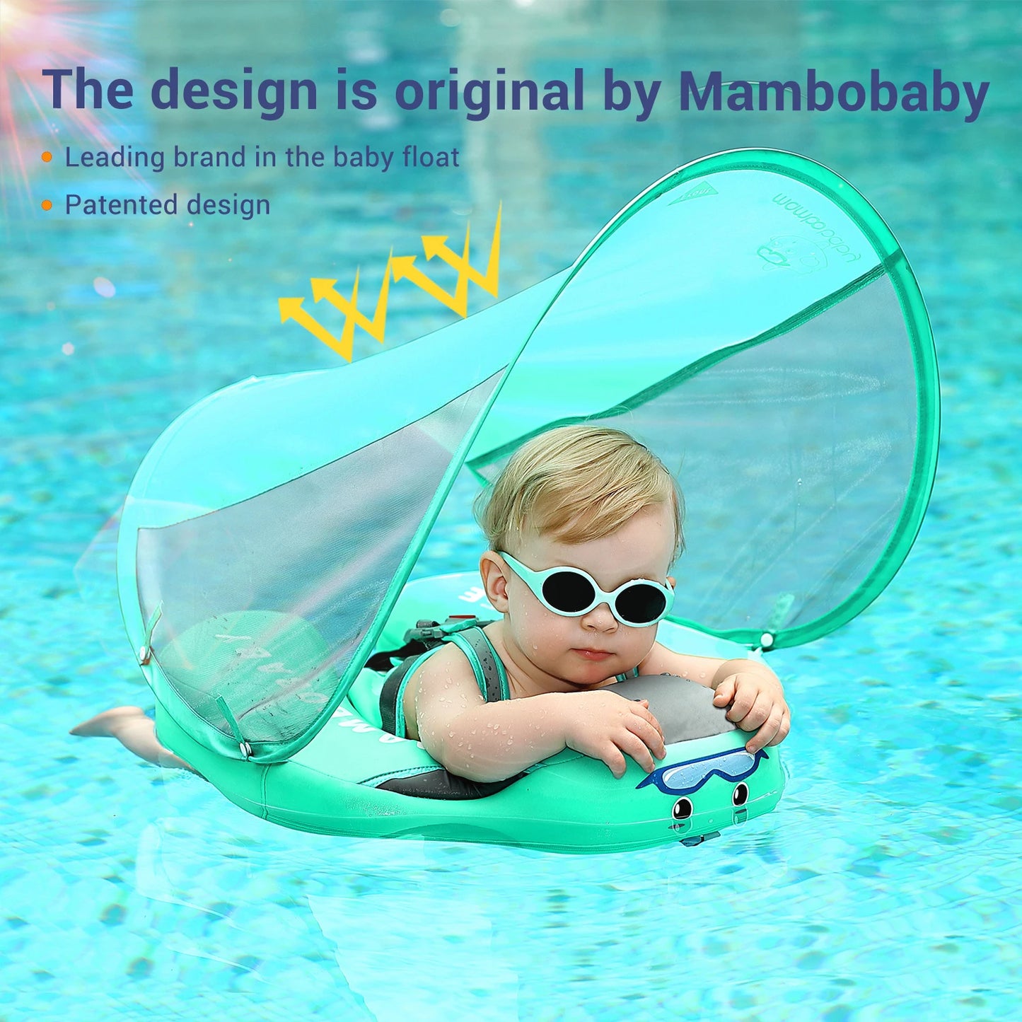 Mambobaby float 2 VIP Non-Inflatable Baby Float with Canopy Chest Floater Spa Buoy Trainer Suppliers