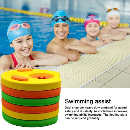 6pcs/Set Swimming Arm Float Discs EVA Foam Floating Sleeves Inflatable Float Baby Swimming Exercises Circles Rings