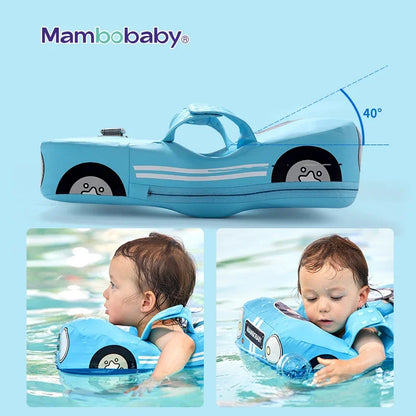 Mambobaby Non-inflatable Baby Float Car Waist Float Lying Swimming Ring Floats Water Pool Accessories Infant