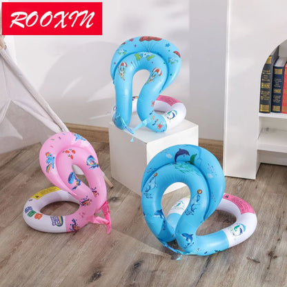 ROOXIN Baby Child Swim Ring Vest Inflatable Toy Swimming Ring Tube For Kid Swimming Circle Swim Pool Float Water Play Equipment