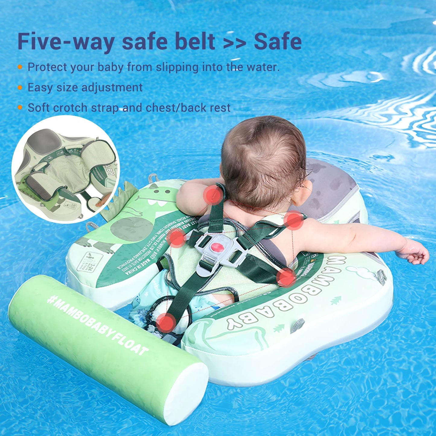 Mambobaby float VIP 1 Non-Inflatable Baby Float with Canopy  Waist Swimming Chest Floater Spa Buoy Trainer Supplier