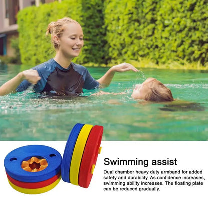 6pcs Set Kids Children EVA Foam Swim Discs Arm Bands Floating Sleeves Inflatable Float Baby Swimming Exercises Circles Rings