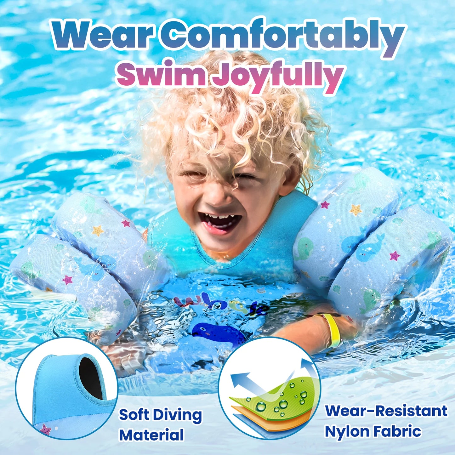 Baby Float Arm Sleeve Floating Ring Safe Life Jacket Buoyancy Vest Kid Swimming Equipment Armbands Swim Foam Pool Toys Life Vest