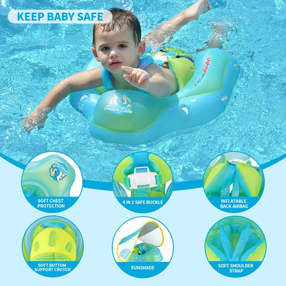 New Upgrades Baby Swimming Float Inflatable Infant Floating Kids Swim Ring Circle Bathing Summer Toys Toddler Rings