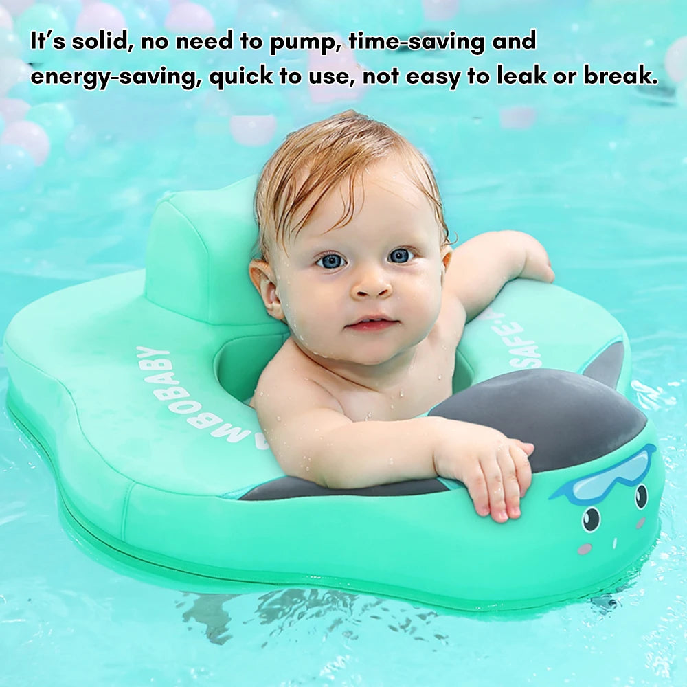 Mambobaby B504 Swimming Ring for Baby Non-Inflatable Baby Pool Seat Float Summer with Safety Seat for 4-24 Months Baby